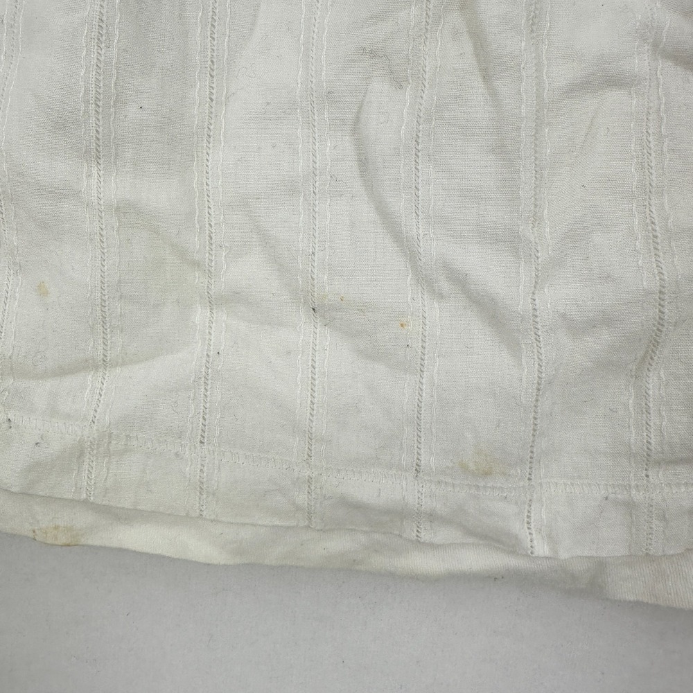 Y2K Hollister Tube Top S Babydoll White Strapless Logo Beach Boho Indie Festival - Picture 5 of 6